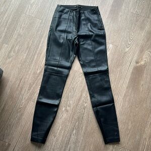Zara Leggings Faux Leather Small Black